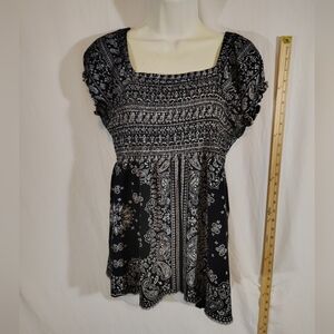 Cato Monochrome Paisley Blouse